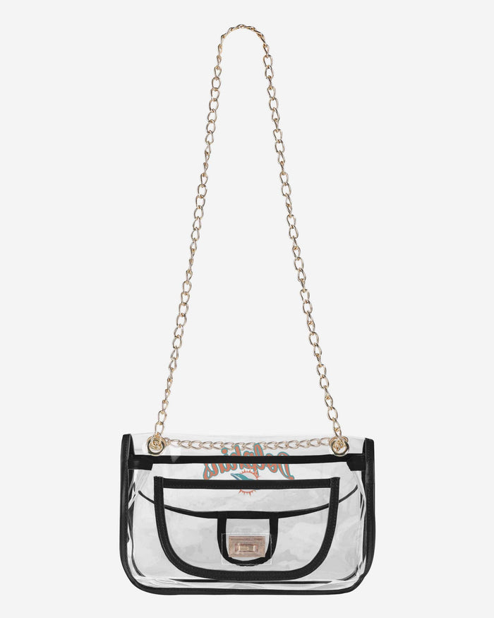 Miami Dolphins Clear Crossbody Chain Bag FOCO - FOCO.com