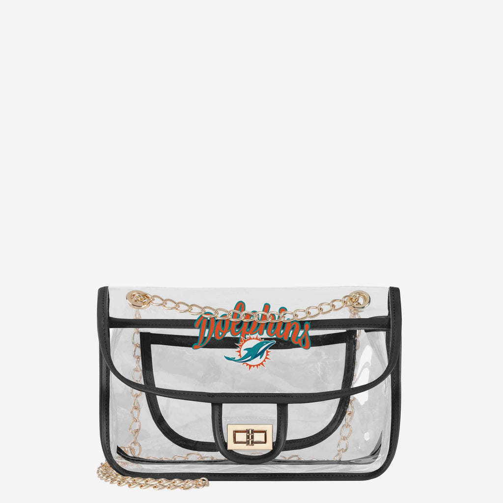 Miami Dolphins Clear Crossbody Chain Bag FOCO - FOCO.com