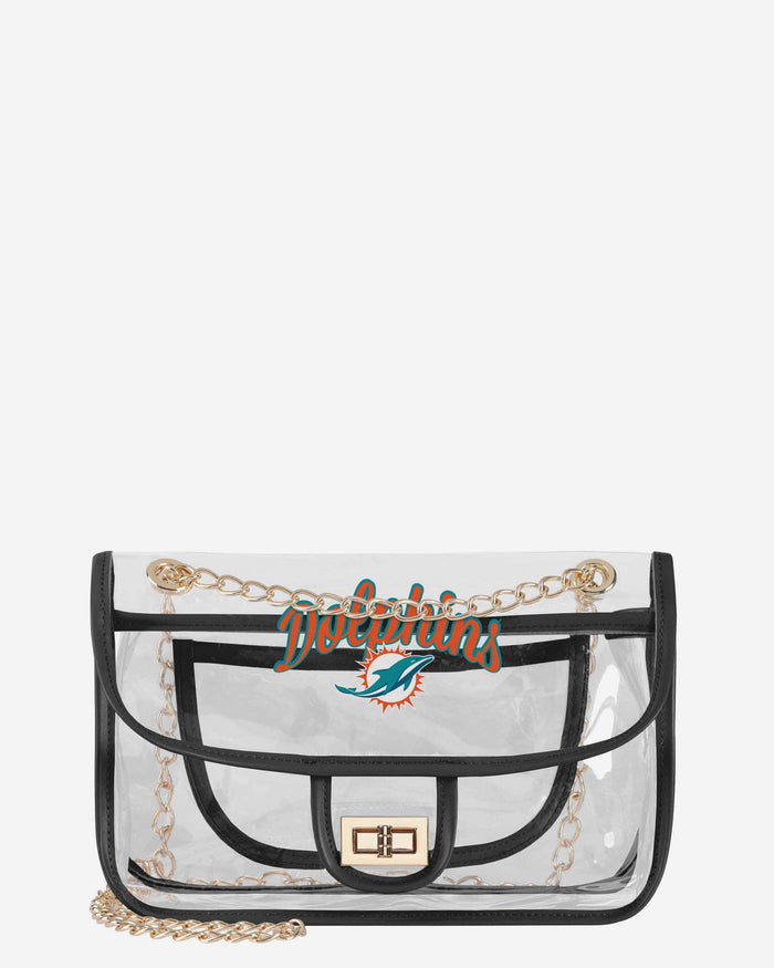 Miami Dolphins Clear Crossbody Chain Bag FOCO - FOCO.com