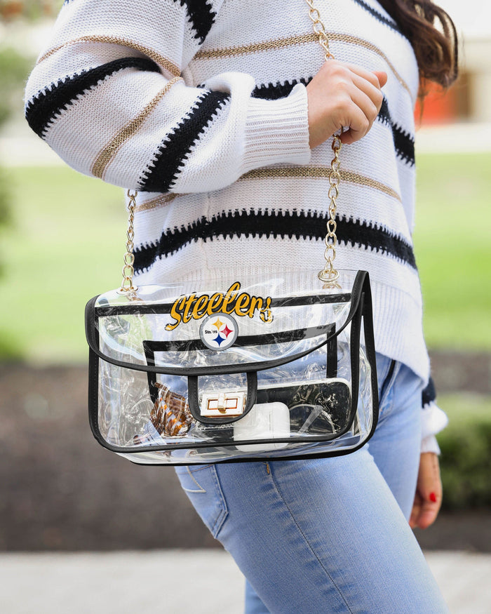 Pittsburgh Steelers Clear Crossbody Chain Bag FOCO - FOCO.com