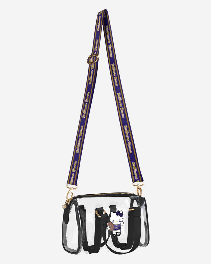 Baltimore Ravens Hello Kitty® Clear Barrel Bag FOCO - FOCO.com