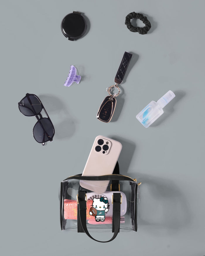 Philadelphia Eagles Hello Kitty® Clear Barrel Bag FOCO - FOCO.com