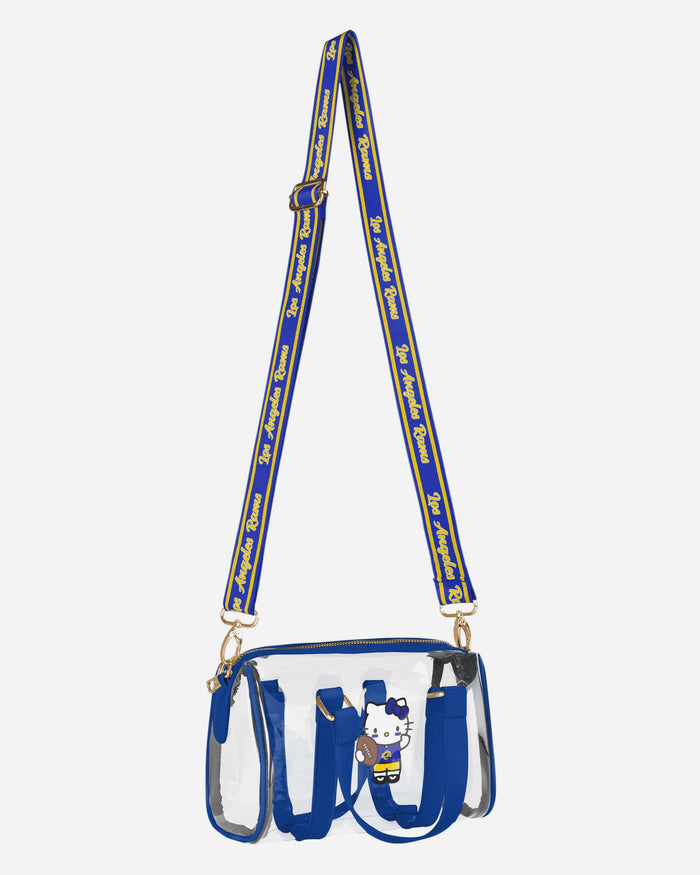 It Center Rasm Los Angeles Rams Hello Kitty® Clear Barrel Bag FOCO