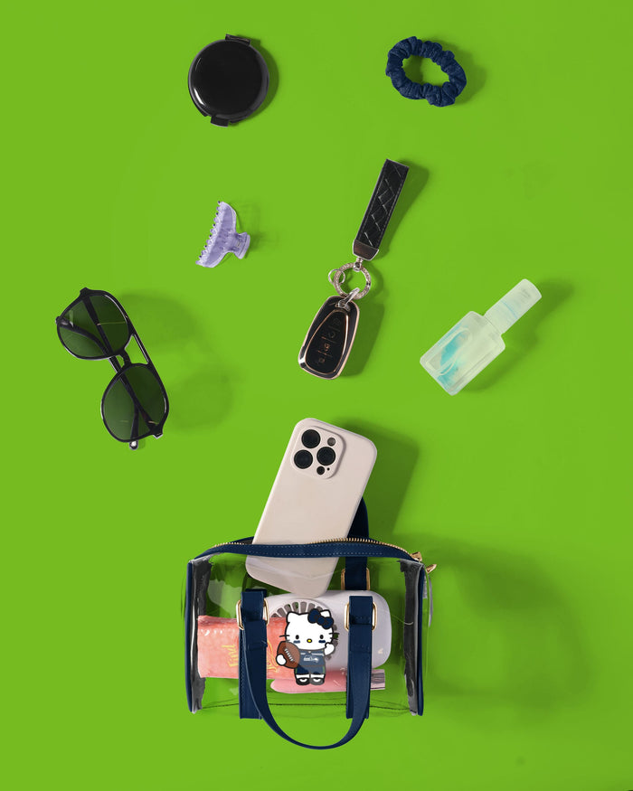 Seattle Seahawks Hello Kitty® Clear Barrel Bag FOCO - FOCO.com