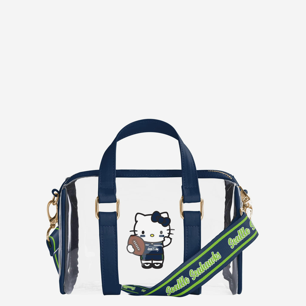 Seattle Seahawks Hello Kitty® Clear Barrel Bag FOCO - FOCO.com