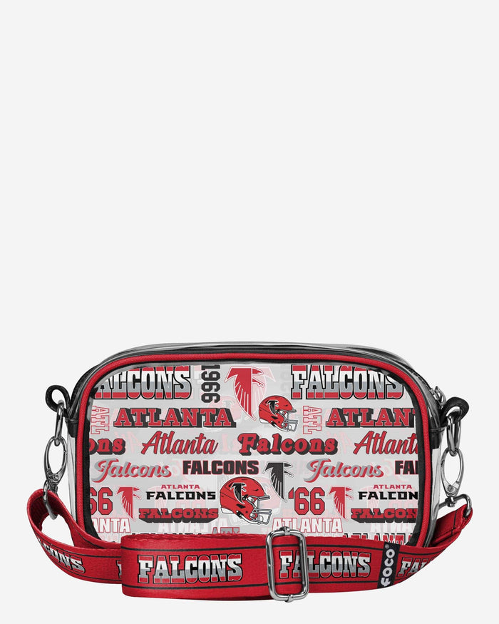 Atlanta Falcons Repeat Retro Print Clear Crossbody Bag FOCO - FOCO.com