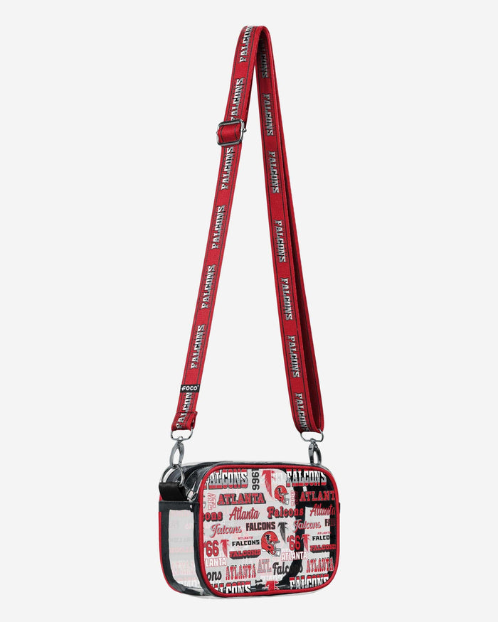 Atlanta Falcons Repeat Retro Print Clear Crossbody Bag FOCO - FOCO.com