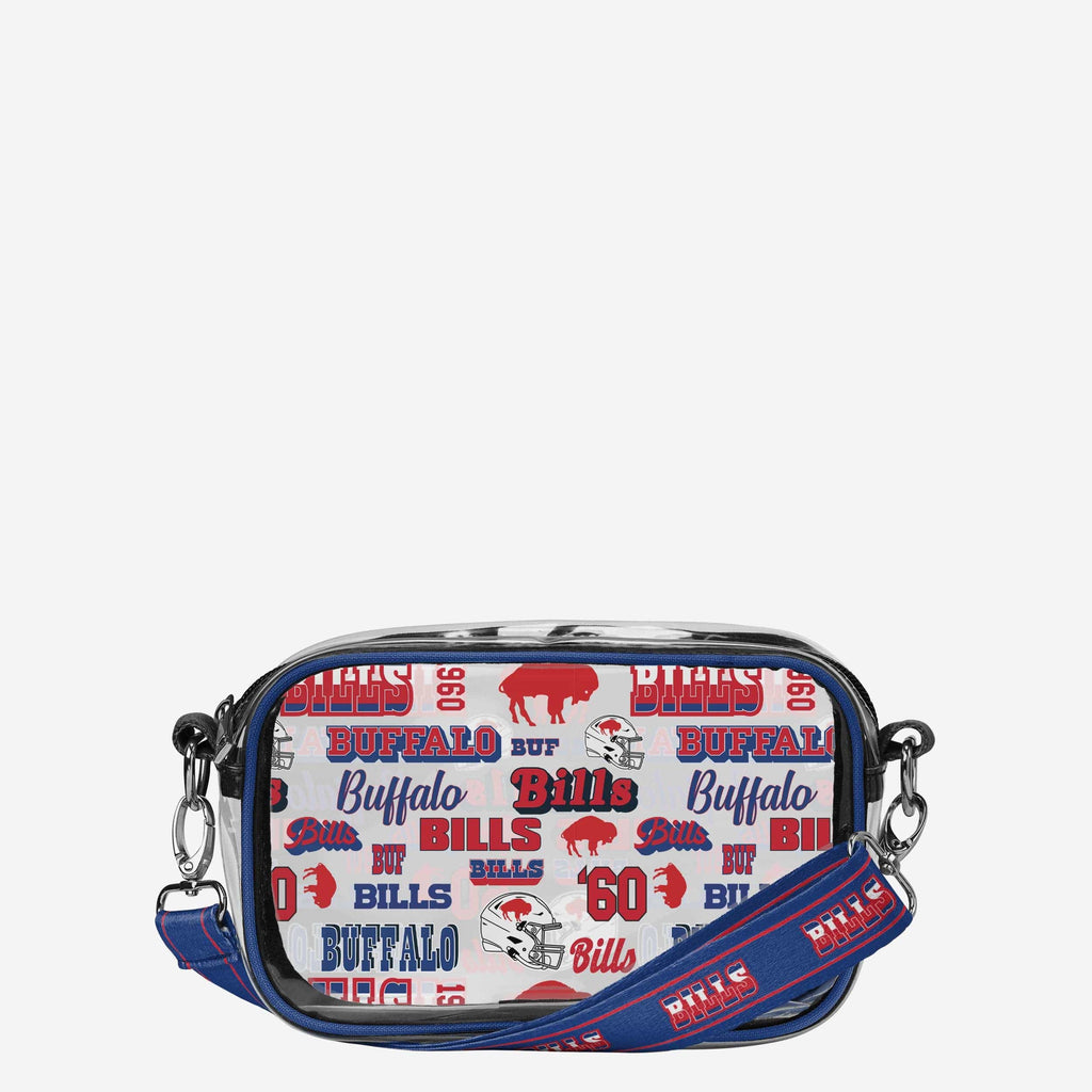 Buffalo Bills Repeat Retro Print Clear Crossbody Bag FOCO - FOCO.com