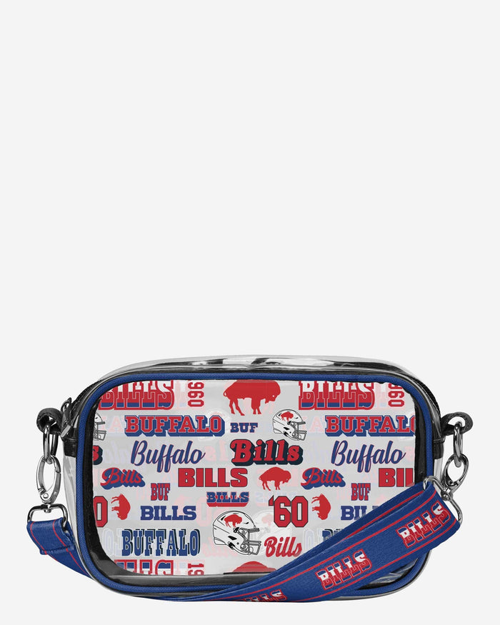 Buffalo Bills Repeat Retro Print Clear Crossbody Bag FOCO - FOCO.com