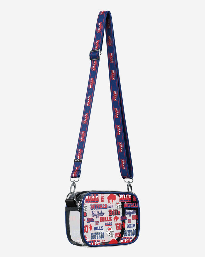 Buffalo Bills Repeat Retro Print Clear Crossbody Bag FOCO - FOCO.com