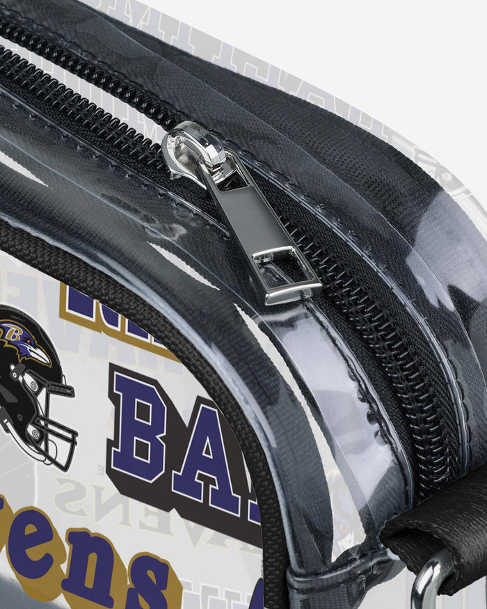 Baltimore Ravens Repeat Retro Print Clear Crossbody Bag FOCO - FOCO.com