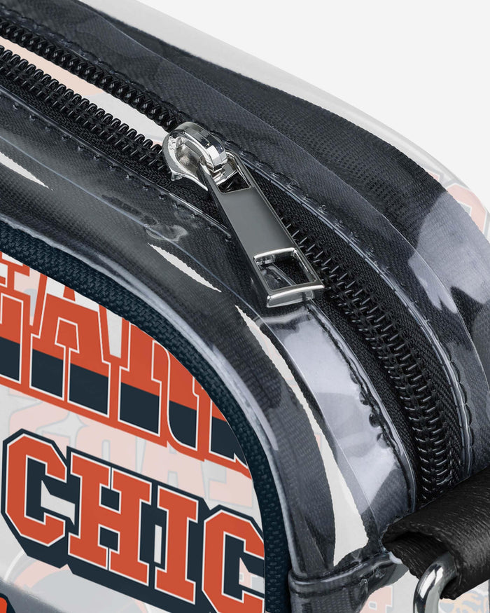 Chicago Bears Repeat Retro Print Clear Crossbody Bag FOCO - FOCO.com