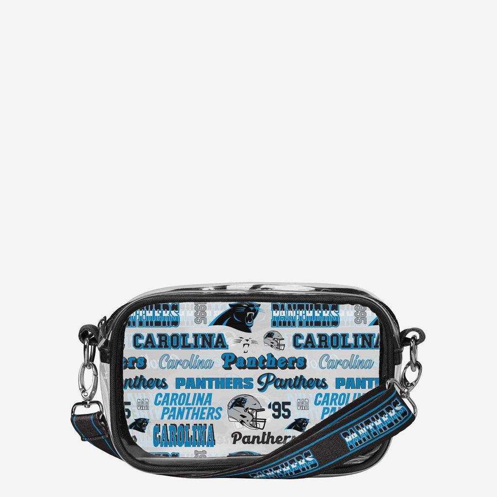 Carolina Panthers Repeat Retro Print Clear Crossbody Bag FOCO - FOCO.com