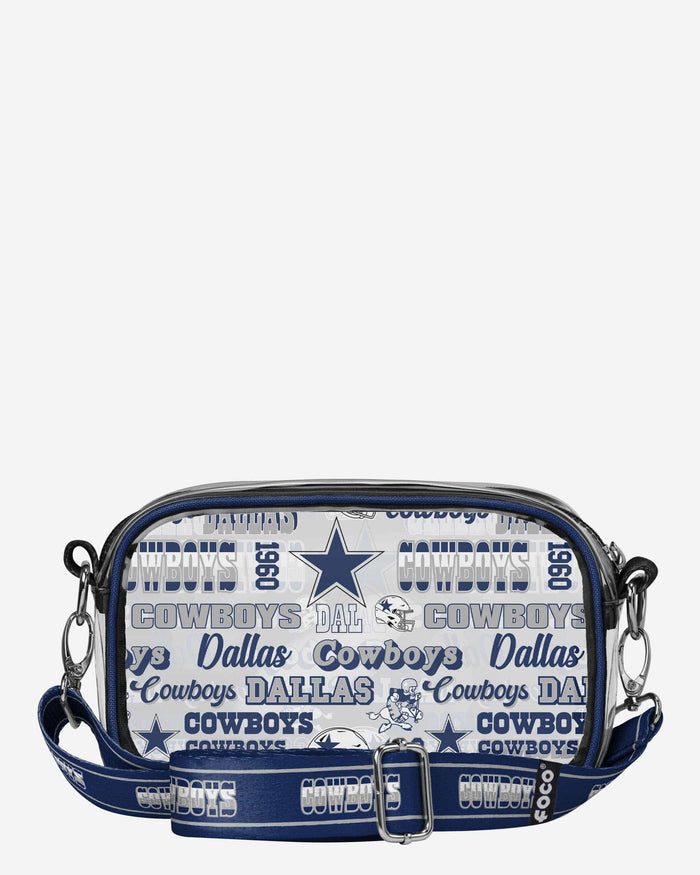 Dallas Cowboys Repeat Retro Print Clear Crossbody Bag FOCO - FOCO.com