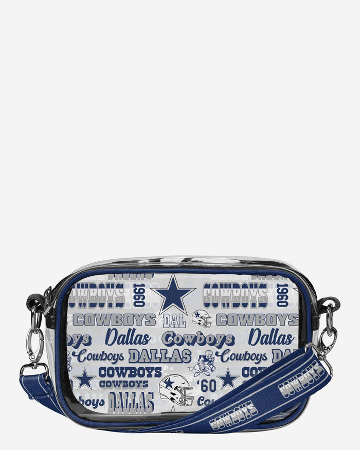 Dallas Cowboys Repeat Retro Print Clear Crossbody Bag FOCO - FOCO.com