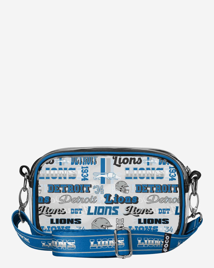 Detroit Lions Repeat Retro Print Clear Crossbody Bag FOCO - FOCO.com