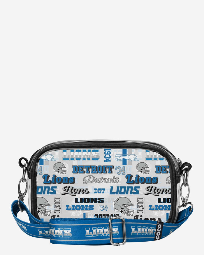 Detroit Lions Repeat Retro Print Clear Crossbody Bag FOCO - FOCO.com