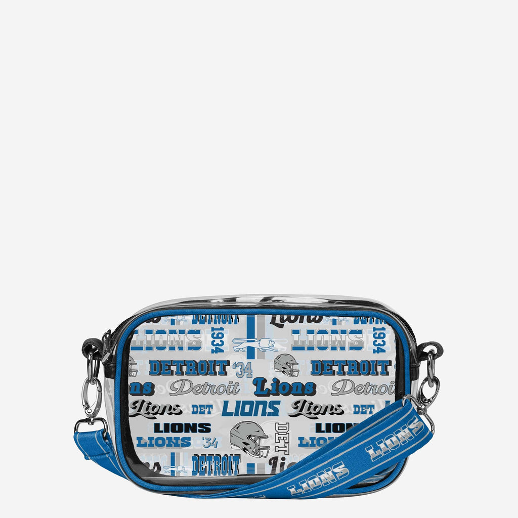 Detroit Lions Repeat Retro Print Clear Crossbody Bag FOCO - FOCO.com