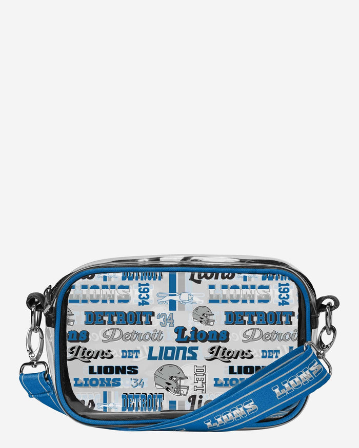 Detroit Lions Repeat Retro Print Clear Crossbody Bag FOCO - FOCO.com