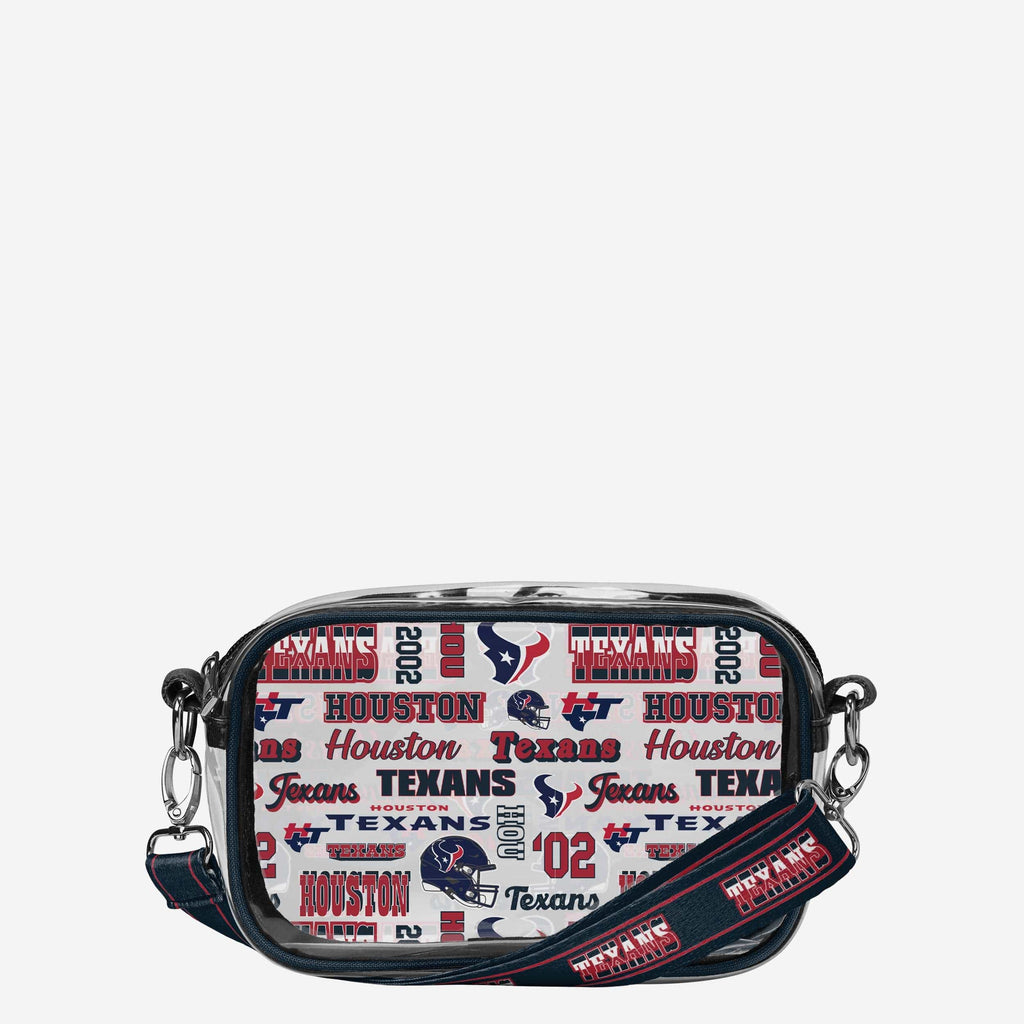 Houston Texans Repeat Retro Print Clear Crossbody Bag FOCO - FOCO.com