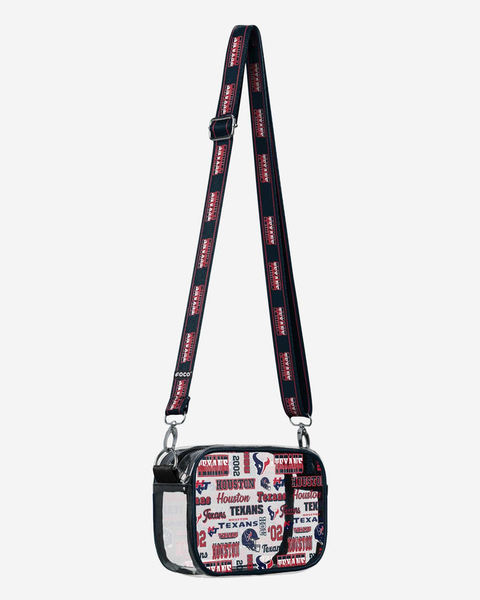 Houston Texans Repeat Retro Print Clear Crossbody Bag FOCO - FOCO.com