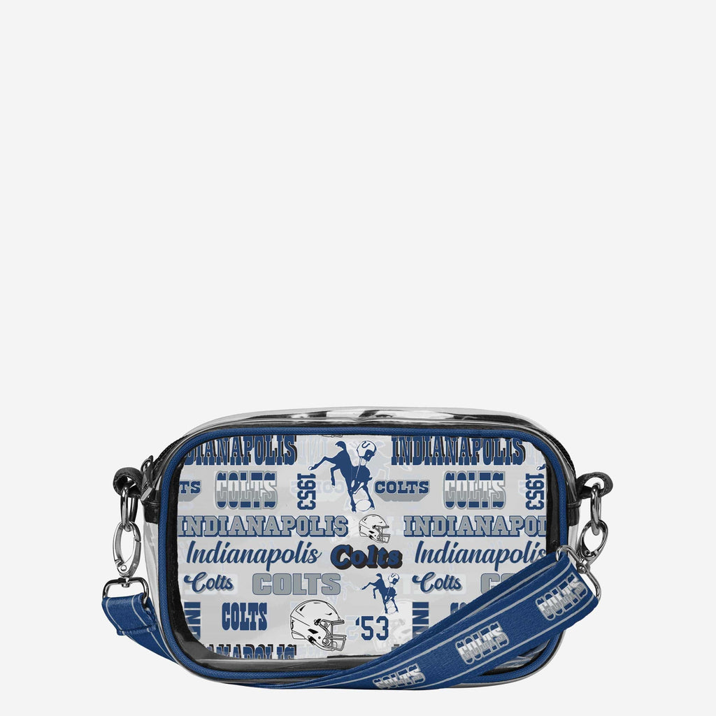 Indianapolis Colts Repeat Retro Print Clear Crossbody Bag FOCO - FOCO.com