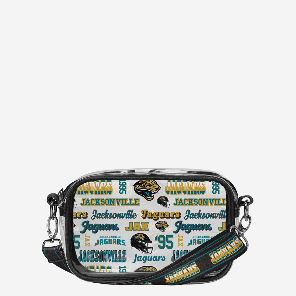 Jacksonville Jaguars Repeat Retro Print Clear Crossbody Bag FOCO - FOCO.com