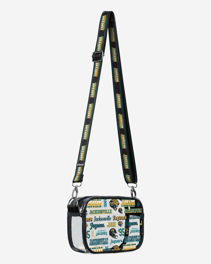 Jacksonville Jaguars Repeat Retro Print Clear Crossbody Bag FOCO - FOCO.com