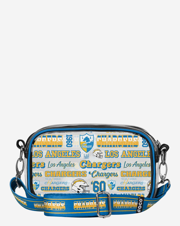 Los Angeles Chargers Repeat Retro Print Clear Crossbody Bag FOCO - FOCO.com