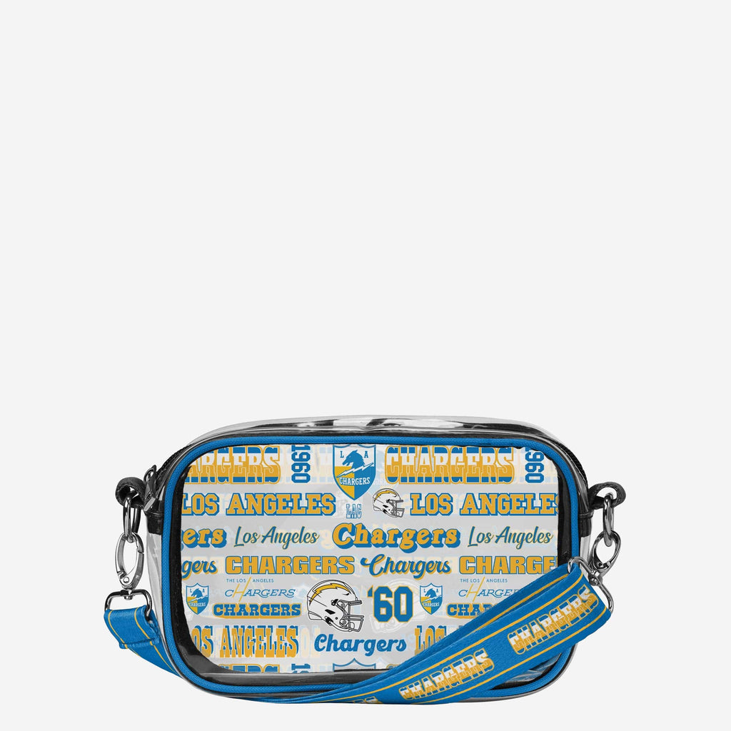 Los Angeles Chargers Repeat Retro Print Clear Crossbody Bag FOCO - FOCO.com