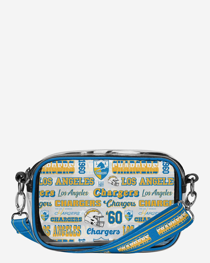 Los Angeles Chargers Repeat Retro Print Clear Crossbody Bag FOCO - FOCO.com