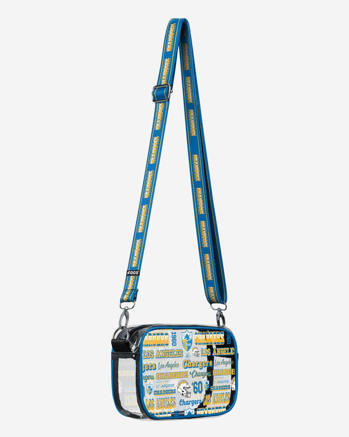 Los Angeles Chargers Repeat Retro Print Clear Crossbody Bag FOCO - FOCO.com