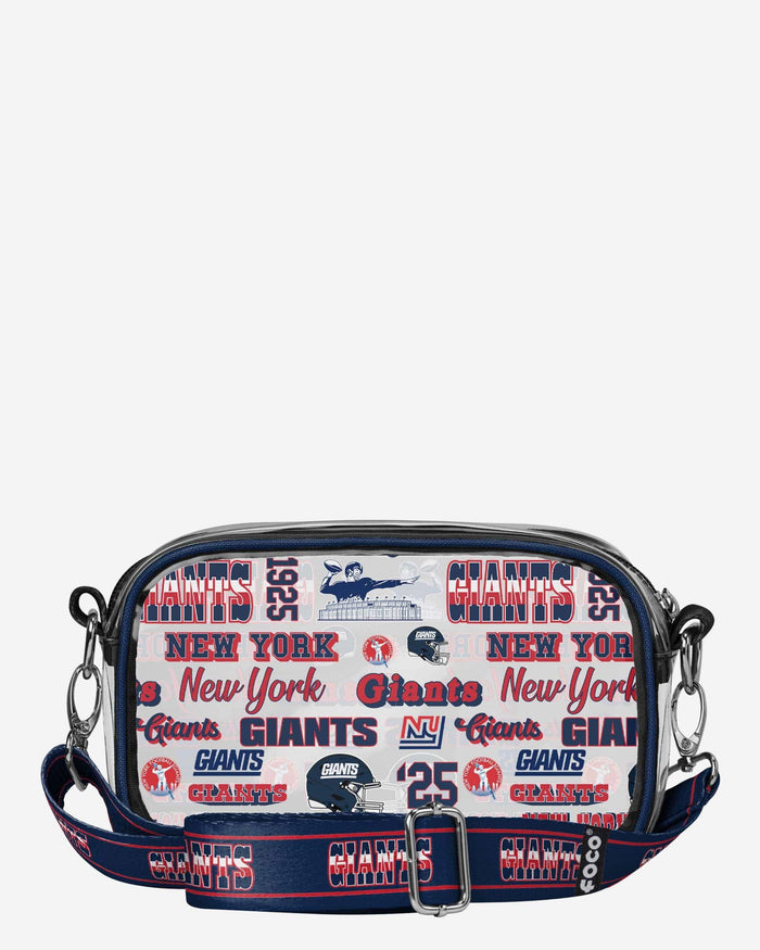 New York Giants Repeat Retro Print Clear Crossbody Bag FOCO - FOCO.com