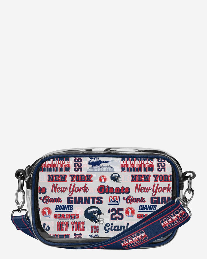 New York Giants Repeat Retro Print Clear Crossbody Bag FOCO - FOCO.com