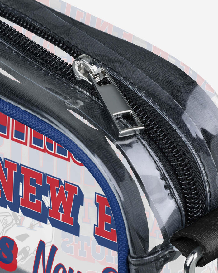 New England Patriots Repeat Retro Print Clear Crossbody Bag FOCO - FOCO.com