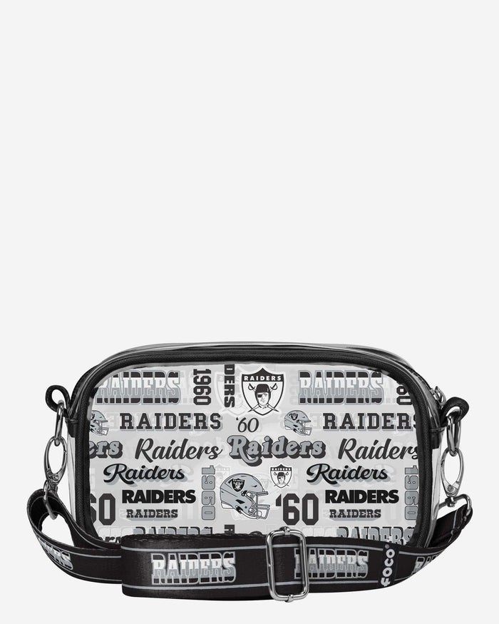 Las Vegas Raiders Repeat Retro Print Clear Crossbody Bag FOCO - FOCO.com