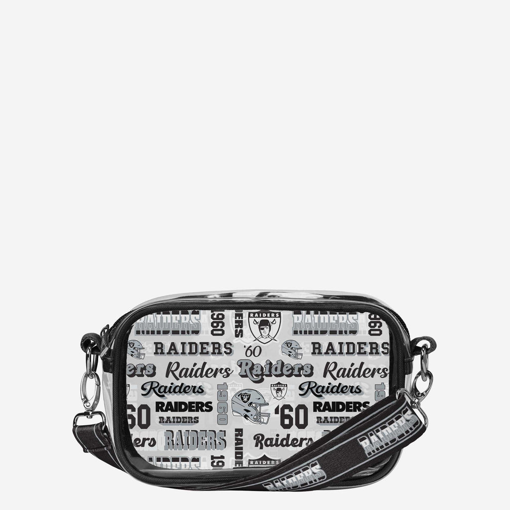 Las Vegas Raiders Repeat Retro Print Clear Crossbody Bag FOCO - FOCO.com