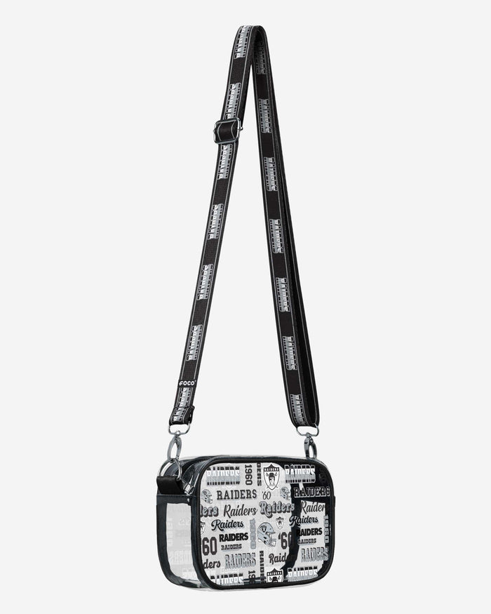 Las Vegas Raiders Repeat Retro Print Clear Crossbody Bag FOCO - FOCO.com