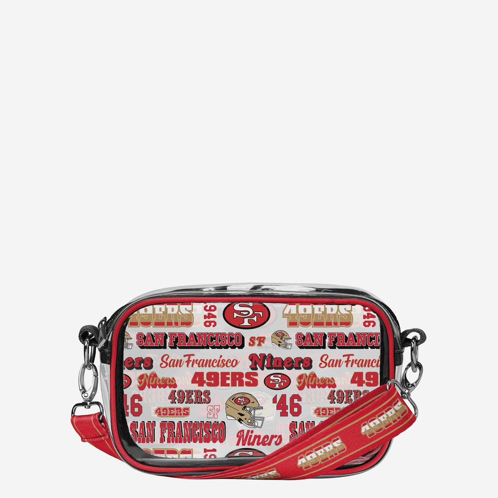 San Francisco 49ers Repeat Retro Print Clear Crossbody Bag FOCO - FOCO.com