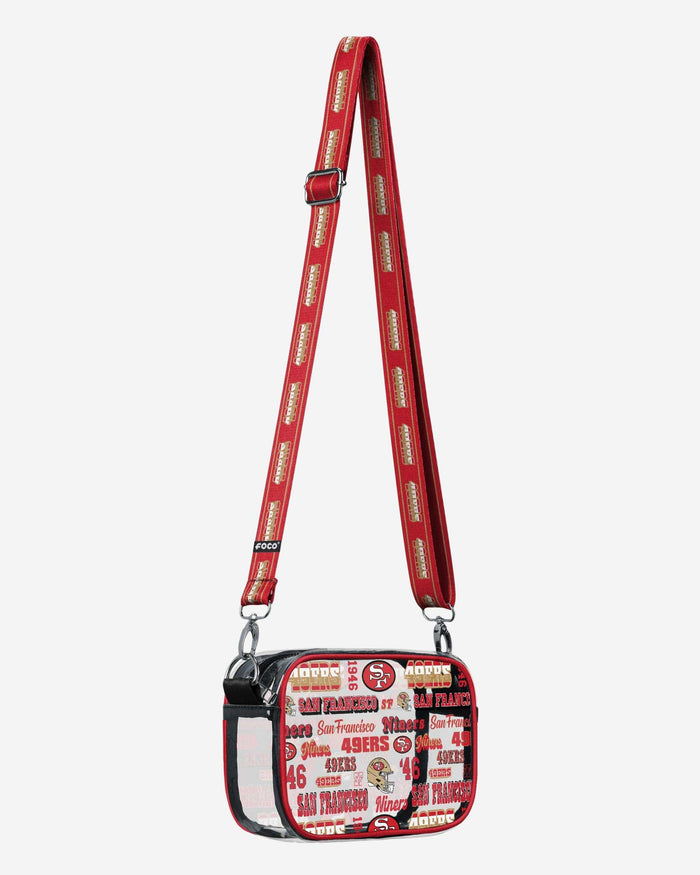 San Francisco 49ers Repeat Retro Print Clear Crossbody Bag FOCO - FOCO.com