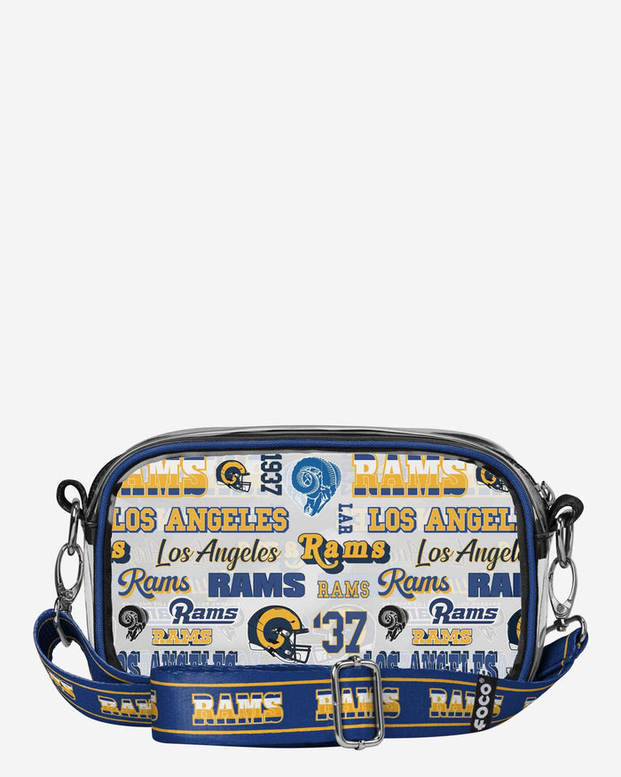 Los Angeles Rams Repeat Retro Print Clear Crossbody Bag FOCO - FOCO.com