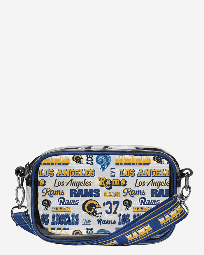 Los Angeles Rams Repeat Retro Print Clear Crossbody Bag FOCO - FOCO.com