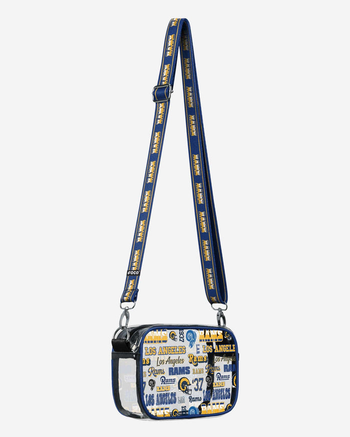 Los Angeles Rams Repeat Retro Print Clear Crossbody Bag FOCO - FOCO.com