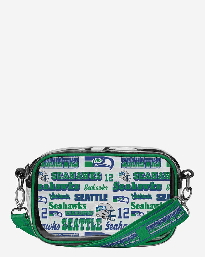 Seattle Seahawks Repeat Retro Print Clear Crossbody Bag FOCO - FOCO.com