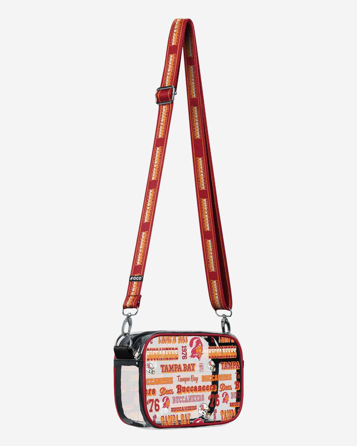 Tampa Bay Buccaneers Repeat Retro Print Clear Crossbody Bag FOCO - FOCO.com