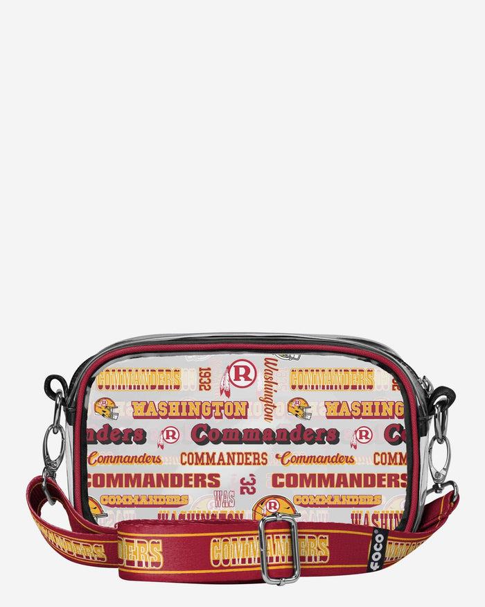 Washington Commanders Repeat Retro Print Clear Crossbody Bag FOCO - FOCO.com