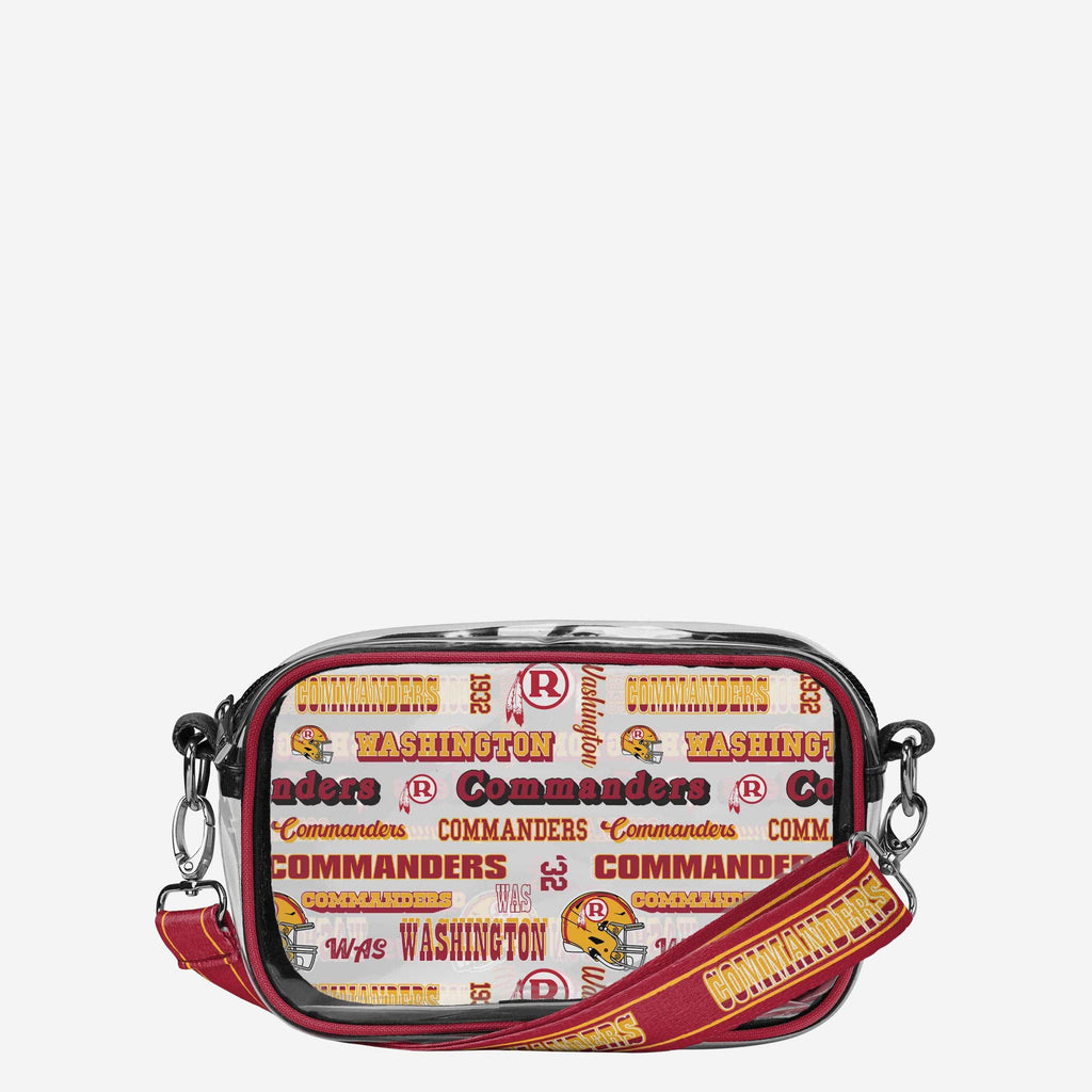 Washington Commanders Repeat Retro Print Clear Crossbody Bag FOCO - FOCO.com