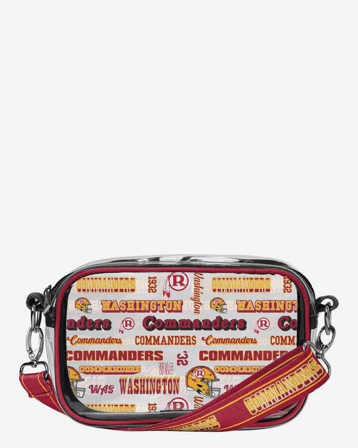 Washington Commanders Repeat Retro Print Clear Crossbody Bag FOCO - FOCO.com