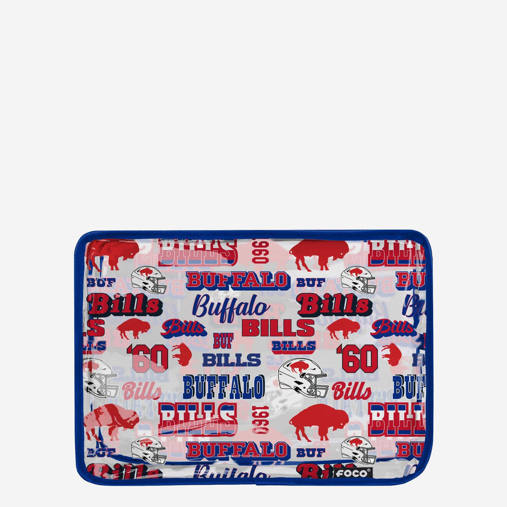 Buffalo Bills Repeat Retro Print Clear Cosmetic Bag FOCO - FOCO.com