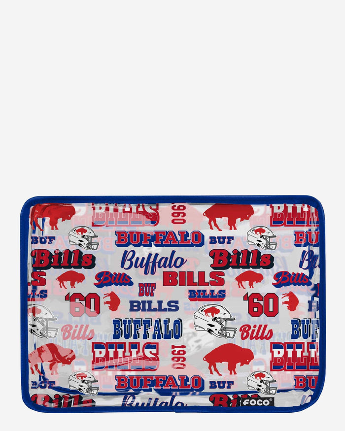 Buffalo Bills Repeat Retro Print Clear Cosmetic Bag FOCO - FOCO.com